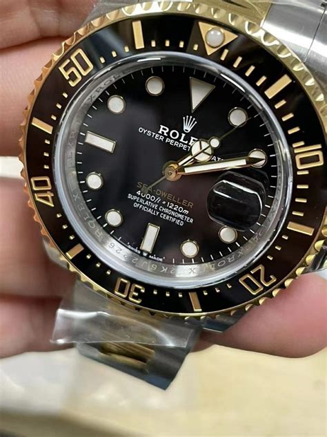 rolex sea dweller vs replica|rolex sea dweller bezel.